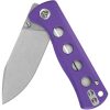 QSP Knife Canary Linerlock Drop Point Stonewash Purple G10