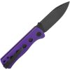 QSP Knife Canary Linerlock Drop Point Black Purple G10