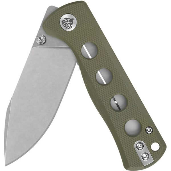 QSP Canary Linerlock Olive G10 Folding Knife