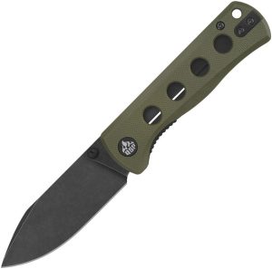 QSP Canary Linerlock Olive G10 Black Blade