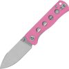 QSP Knife Canary Linerlock Pink G10 Stonewash