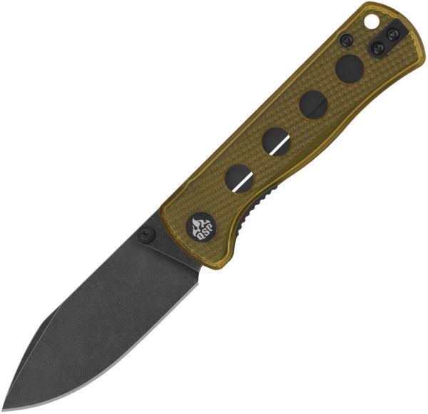 QSP Canary Linerlock Black Ultem 14C28N Folding Knife