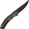 QSP Knife Walrus Linerlock D2 Black Burlap Micarta