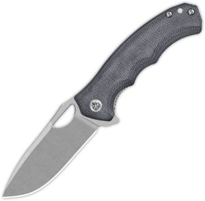 QS153A1.jpg QSP Gorilla Linerlock Black Micarta Folding Knife 14C28N