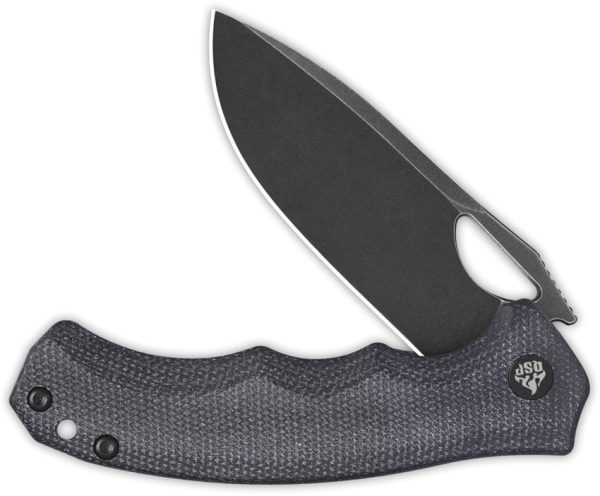 QSP Gorilla Linerlock Black Micarta 14C28N Folding Knife