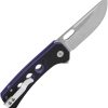 QSP Unicorn Button Lock Purple G10 Folding Knife 14C28N