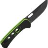 QSP Unicorn Button Lock Folding Knife 14C28N Neon G10