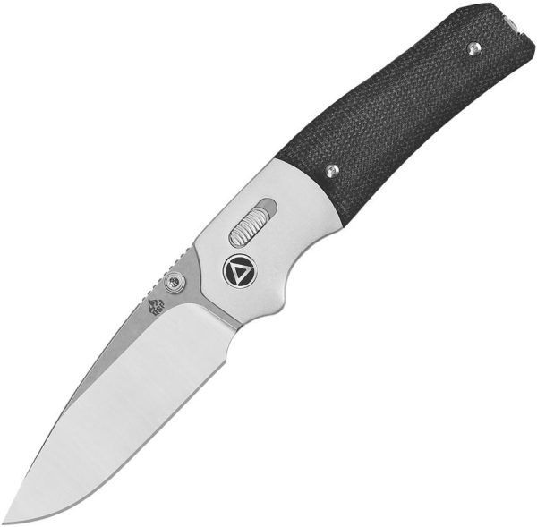 QSP Vault Glyde Lock Black Micarta Folding Knife 14C28N