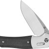 QSP Vault Glyde Lock Black Micarta Folding Knife 14C28N