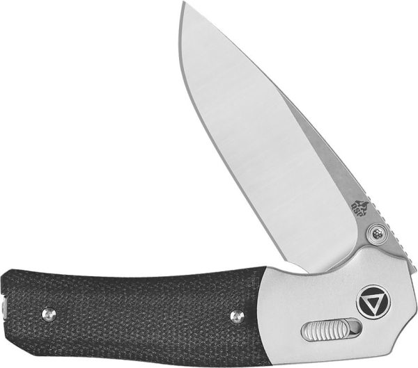 QSP Vault Glyde Lock Black Micarta Folding Knife 14C28N