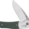 QSP Vault Glyde Lock Green Micarta Folding Knife 14C28N
