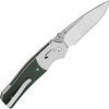 QSP Vault Glyde Lock Green Micarta Folding Knife 14C28N