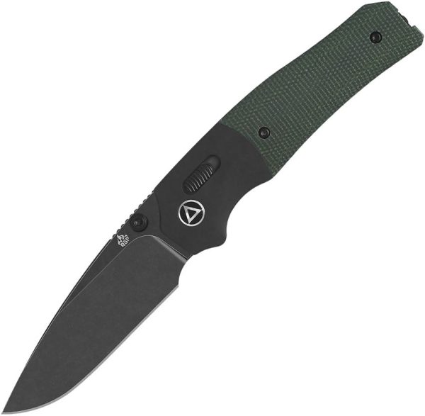 QSP Vault Glyde Lock Green Micarta Folding Knife 14C28N
