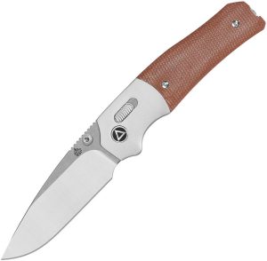 QSP Vault Glyde Lock Folding Knife Tan Micarta 14C28N