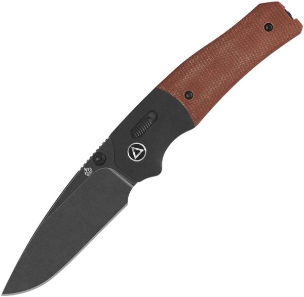 QSP Vault Glyde Lock Tan Micarta Folding Knife 14C28N