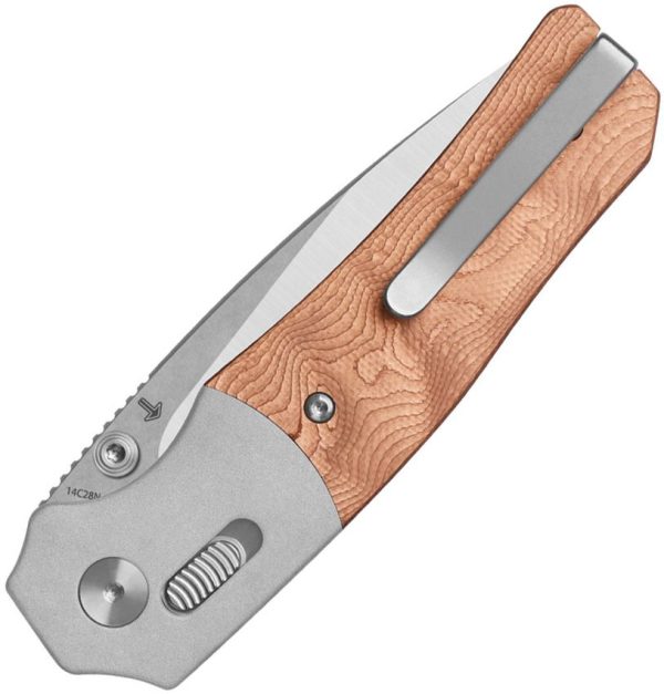 QSP Vault Glyde Lock Copper Foil Folding Knife 14C28N Sandvik