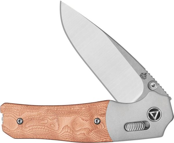 QSP Vault Glyde Lock Copper Foil Folding Knife 14C28N Sandvik