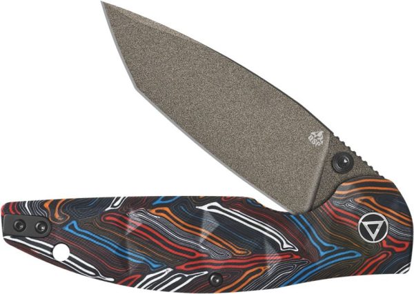 QSP Turtle Punk Linerlock Folding Knife 14C28N Tanto G10