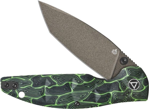 QSP Turtle Punk Linerlock Folding Knife 14C28N Tanto Blade