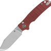 QSP Knife Kali Button Lock Red G10 - Clip Point