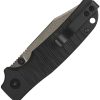 QSP Knife Kali Button Lock Black G10 - Ceramic Coated