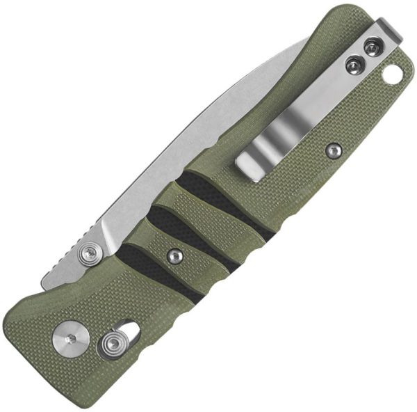 QSP Ripley Glyde Lock Green G10 Folding Knife 14C28N Blade