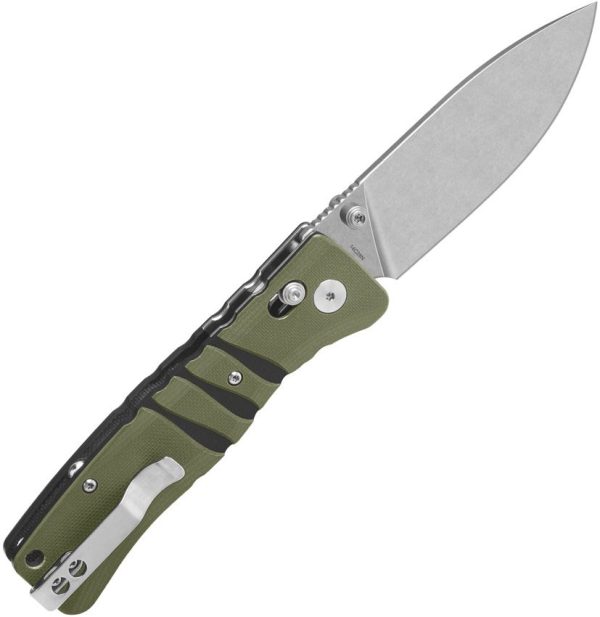QSP Ripley Glyde Lock Green G10 Folding Knife 14C28N Blade