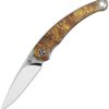 QSP Dolphin Linerlock Folding Knife 14C28N Wood Handle
