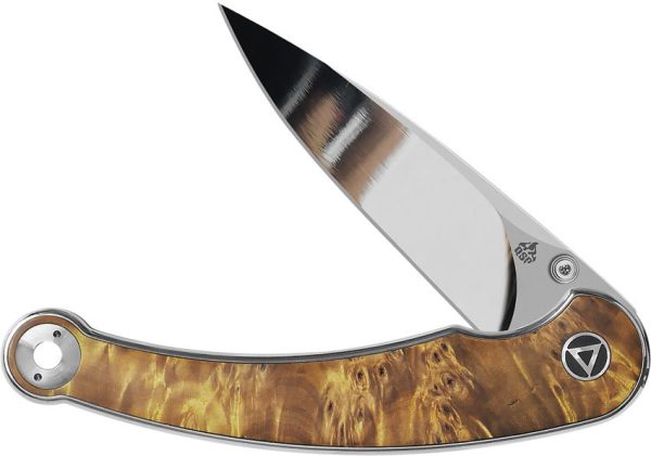 QSP Dolphin Linerlock Folding Knife 14C28N Wood Handle