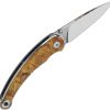 QSP Dolphin Linerlock Folding Knife 14C28N Wood Handle