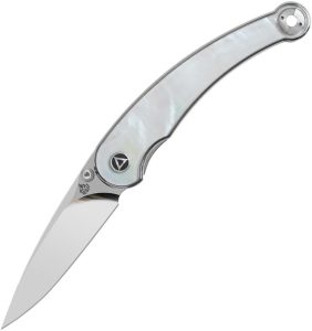 QS161C.jpg QSP Dolphin Linerlock Pearl Folding Knife 14C28N Spear Blade