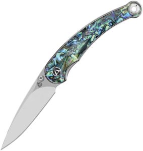 QS161D.jpg QSP Dolphin Linerlock Abalone Folding Knife 14C28N Sandvik