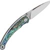 QS161D_add_02.jpg QSP Dolphin Linerlock Abalone Folding Knife 14C28N Sandvik