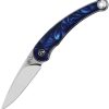 QSP Dolphin Linerlock Folding Knife Blue Resin 14C28N Spear