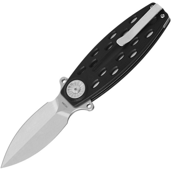 QSP Beetle Linerlock Black G10 Folding Knife 14C28N Sandvik