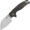 QSP Chefmaster Linerlock Folding Knife Brown Micarta 14C28N