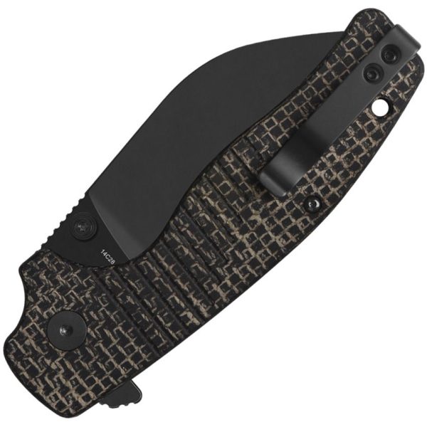 QSP Chefmaster Linerlock Folding Knife 14C28N Micarta Brown