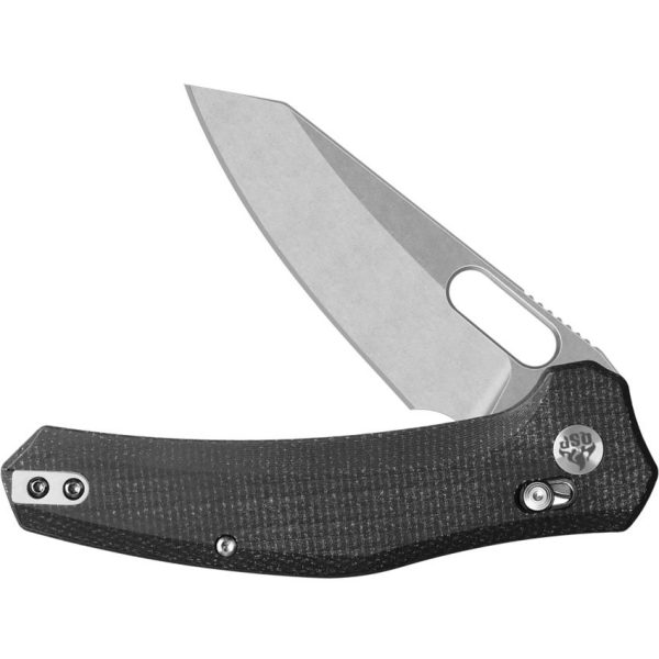 QSP Emu Glyde Lock Folding Knife 14C28N Micarta Black