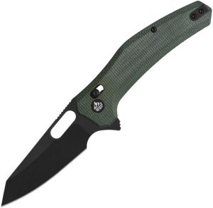 QS164B2.jpg QSP Emu Glyde Lock Folding Knife Green Micarta 14C28N