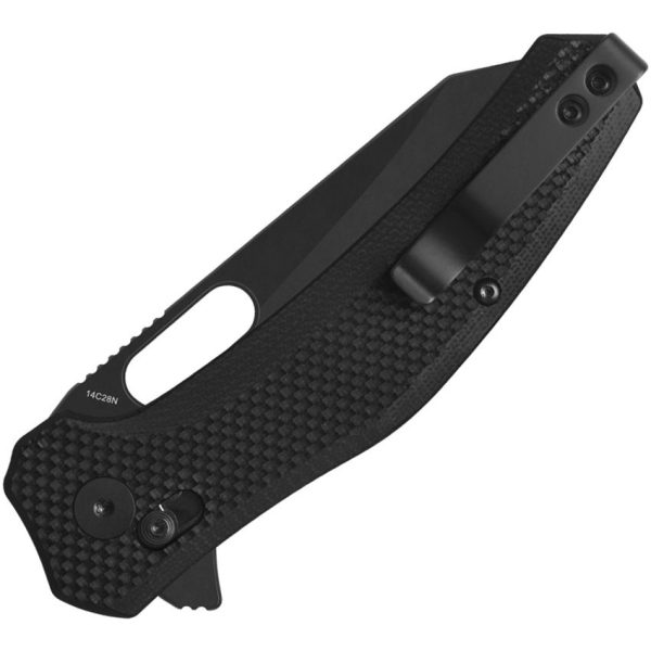 QSP Emu Glyde Lock Black G10 Folding Knife 14C28N Blade