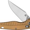 QSP Reptile Glyde Lock Folding Knife 14C28N Champagne Aluminum