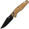QSP Reptile Folding Knife 14C28N Champagne Aluminum EDC