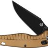 QSP Reptile Folding Knife 14C28N Champagne Aluminum EDC