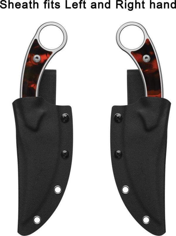 QSP Knife Viper Fixed Blade 10Cr15CoMoV Stonewash Tortoise