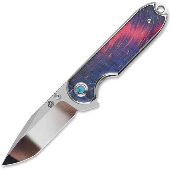QSP Nebula Linerlock Wood 14C28N Stainless Folding Knife