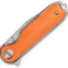 QSP Nebula Linerlock Folding Knife 3" 14C28N Orange Bone