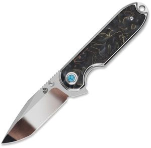 QSP Nebula Linerlock Folding Knife 14C28N Brass Copper