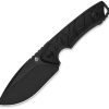 QSP Tiny TOT Fixed Blade Knife 3.5" 10Cr15CoMoV Black G10
