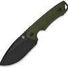 QSP Tiny TOT Fixed Blade Knife 3.5" 10Cr15CoMoV OD Green