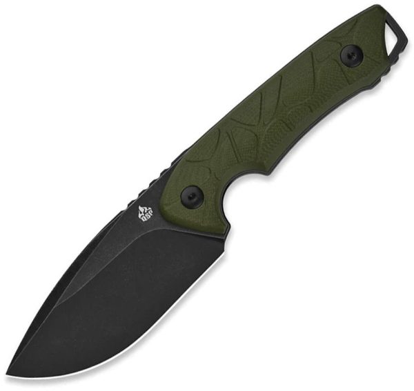 QSP Tiny TOT Fixed Blade Knife 3.5" 10Cr15CoMoV OD Green